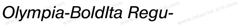 Olympia-BoldIta Regu字体转换